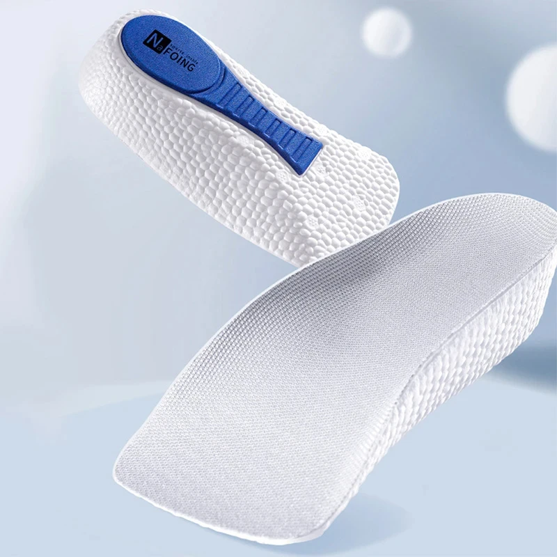 1 pair of 1.5-3.5 cm (0.59-1.38 inches) invisible height increase insole, lightweight soft elastic bow support, breathable heel