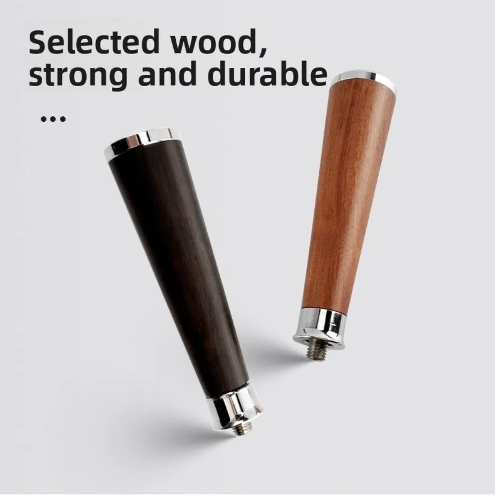 M10 Coffee Portafilter Handle Solid Wood Revolving Filter Holder Handle Barista Tools for 51/53/58mm Coffee Machine Handle