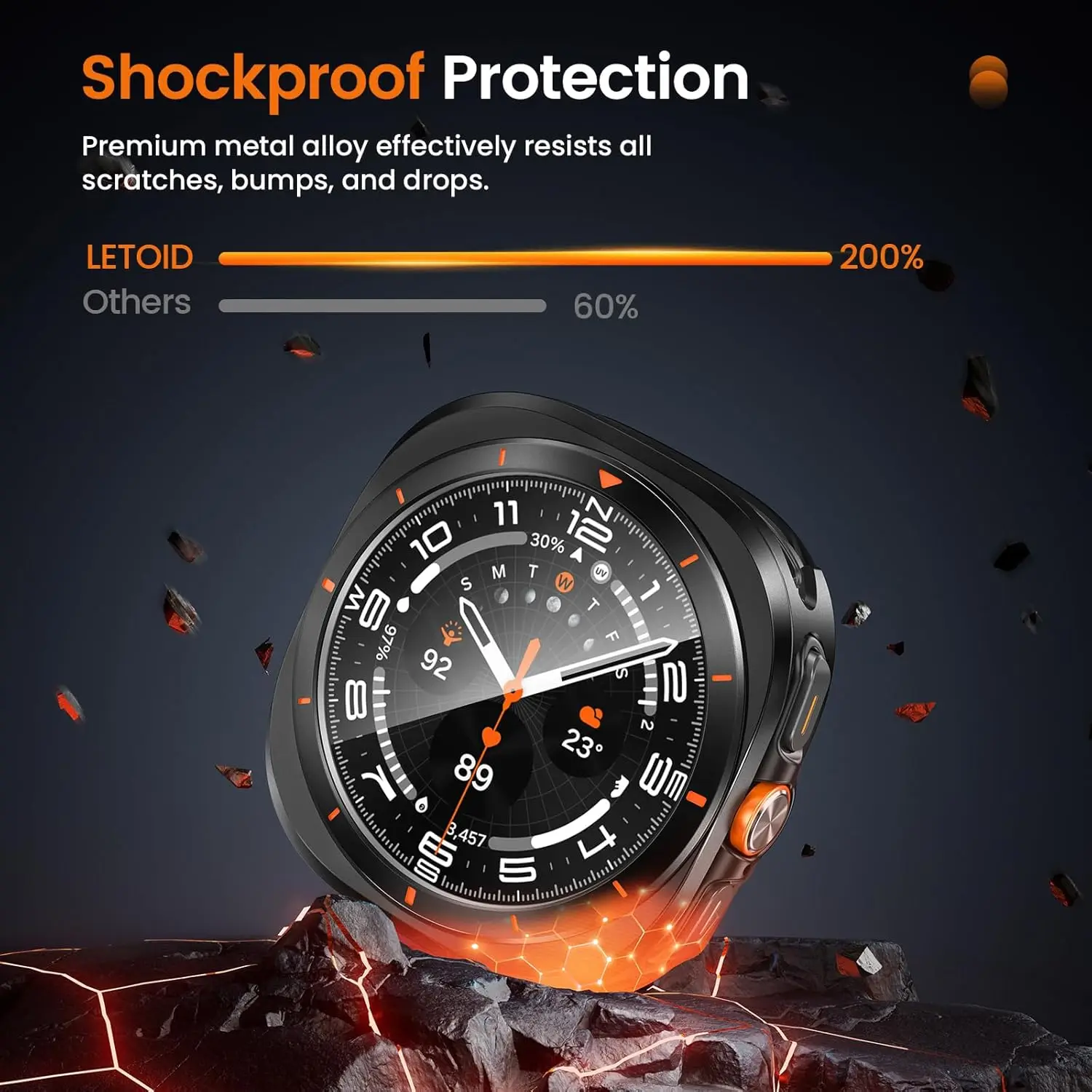 Metal Case+Tempered Glass Film for Samsung Galaxy Watch Ultra 2025 47mm Hard Protective Cover for Galaxy Watch Ultra Accessories image 2