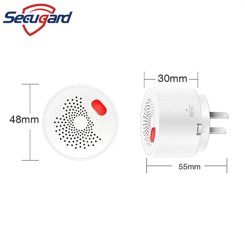 WiFi Gas Detector Tuya LPG Natural Gas Leakage Sensor Smart Home Leak Detectors Security Protection Alarm EU/US/UK Plug Optional