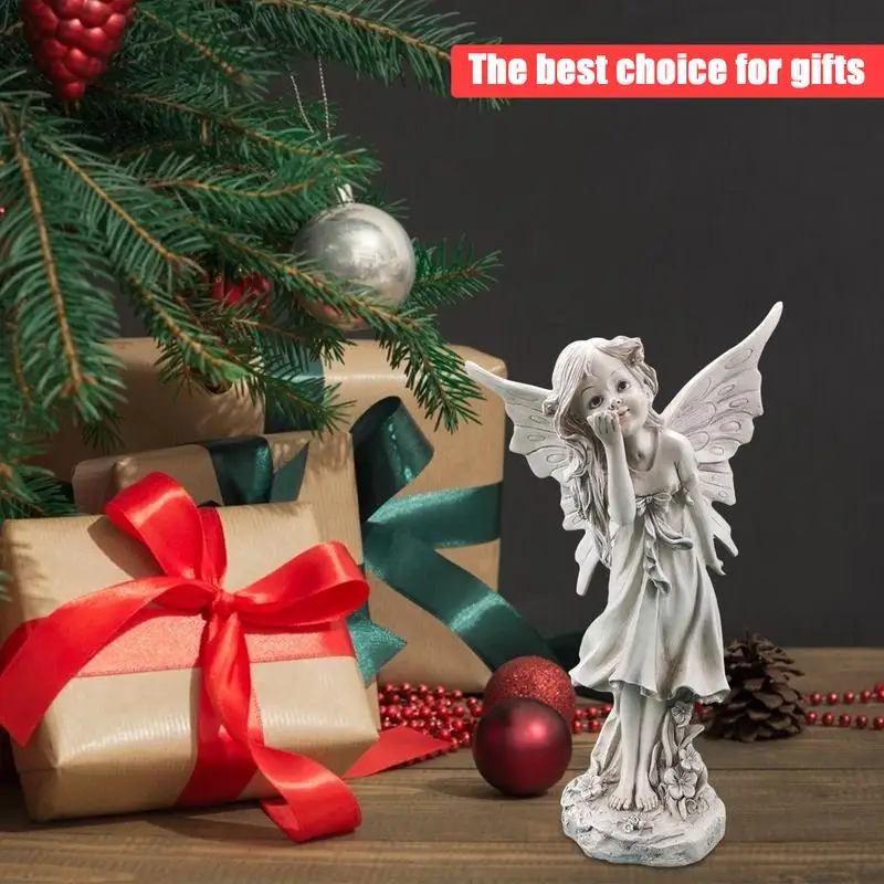 Angel Figurine Ornament Flower Fairy Statue For Garden Foreign Trade Retro Flower Fairy Resin Crafts Ornaments Home Decoration