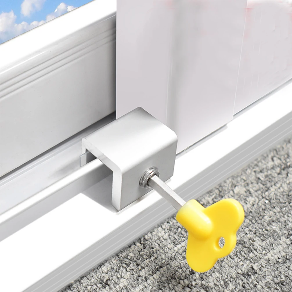 Fechadura de segurança de aço de liga de alumínio da porta deslizante do limitador do fechamento da chave da segurança da janela