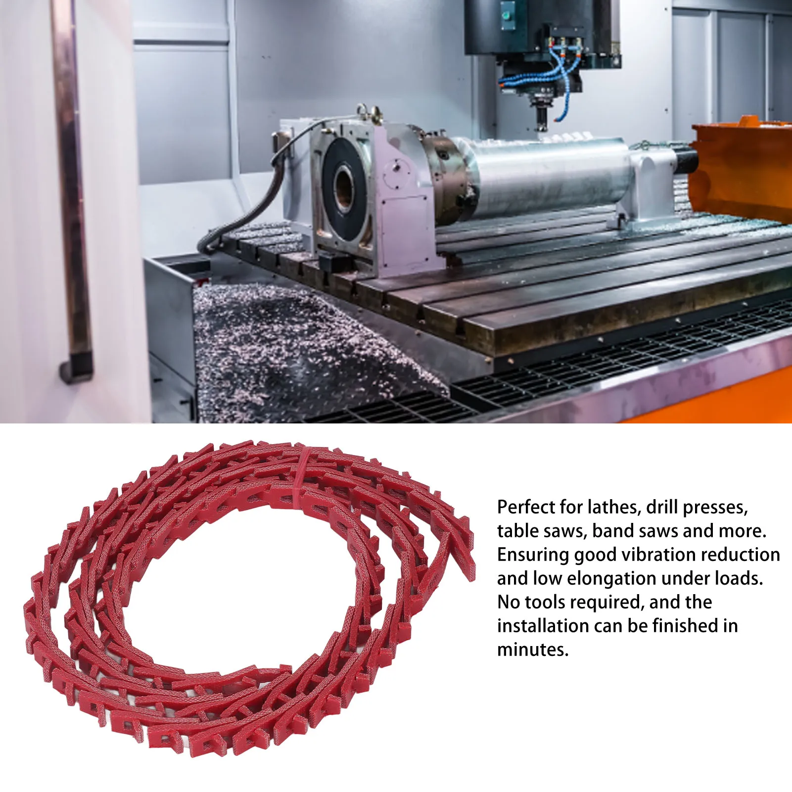 Cintura regolabile Power V Cintura 13x1200mm Tipo A Accessorio di collegamento regolabile per tornio da tavolo Sega V Cintura da tornio