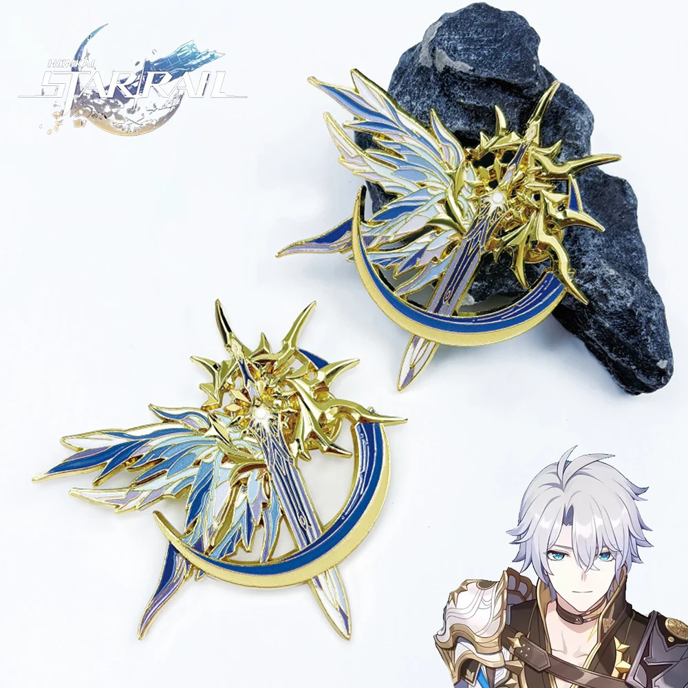 Game Honkai: Star Rail Phainon Qinchen Khaslana Cosplay Badge Metal Brooch Costume Decoration Lapel Pins Unisex Bag Accessories