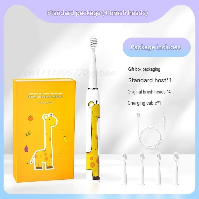 Kids Electric Toothbrush Sonic Soft Bristle IPX7 Waterproof Home Teeth Care Smart Timer Children Tooth Brush Cepillo De Dientes