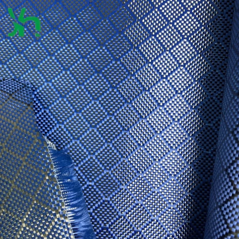 

3K 240g Blue-Black Diamond Weave Carbon Fiber Fabric - Suitable for Car Parts, Drones, and Sports Equipment