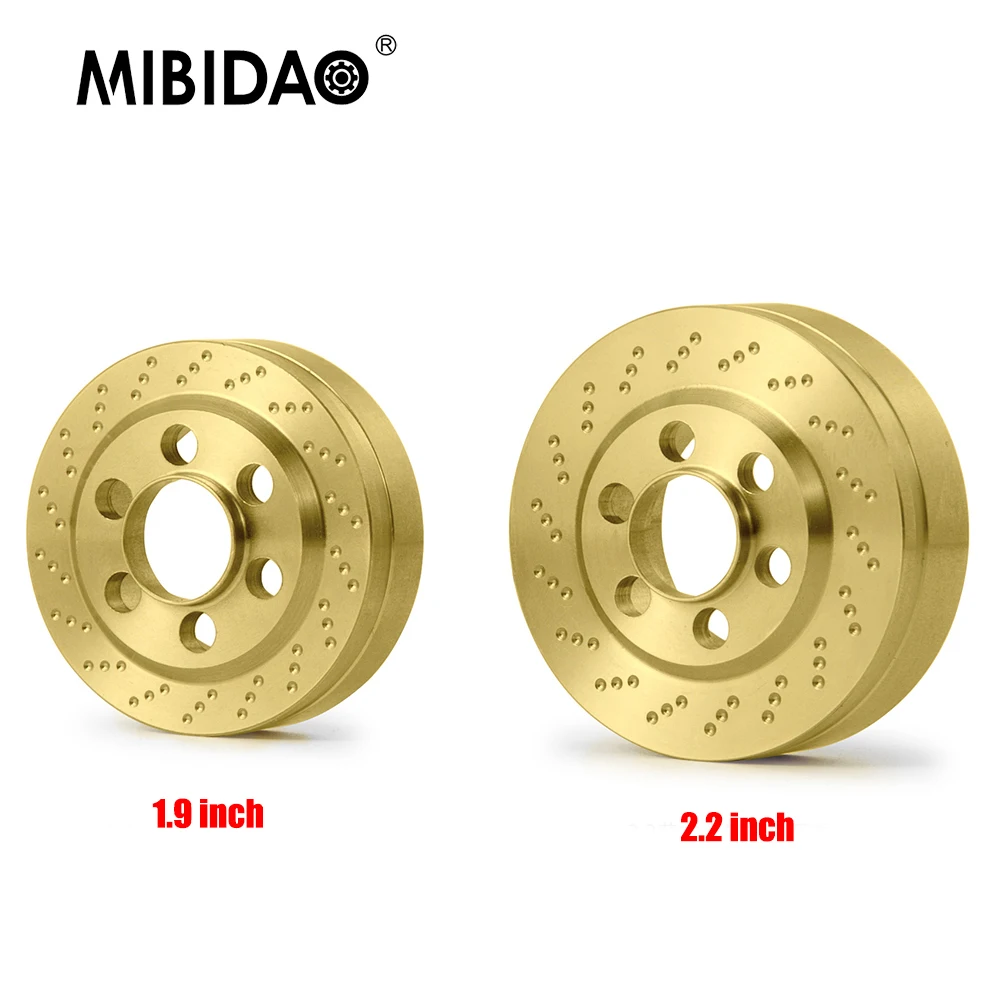 MIBIDAO 2Pcs Brass Internal Counterweight Balance Weight for TRX-4 Axial SCX10 Wraith 1/10 RC Car 1.9 2.2 inch Wheel Rims Parts