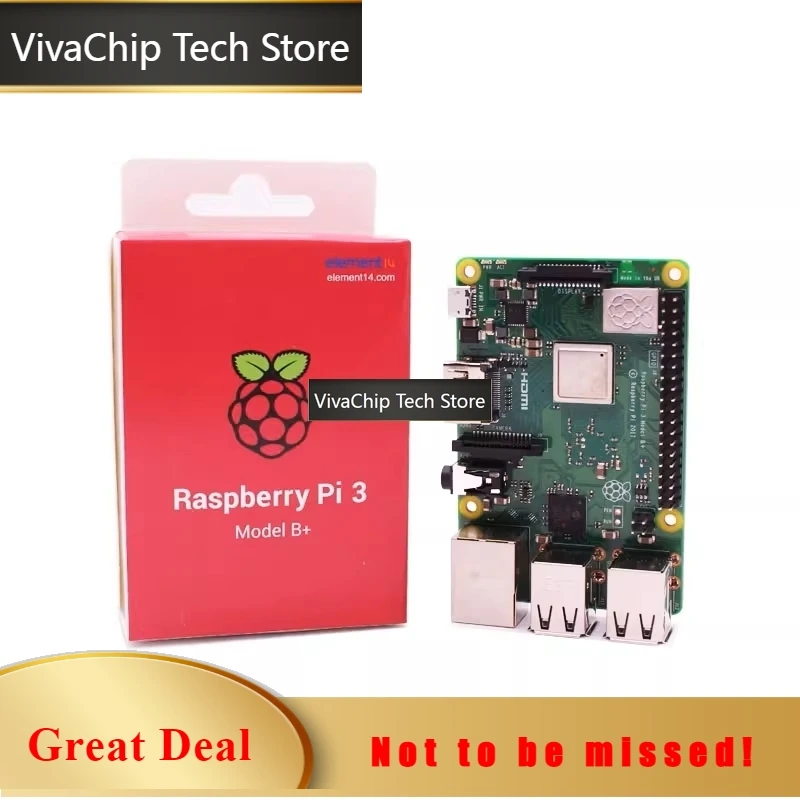 VivaCTRaspberry Pi 3 모델 B + Raspberry Pi Raspberry Pi3 B Plus Pi 3B WiFi 및 블루투스와 PoE(전원 공급을 통해 이더넷을 통한 전원 공급) 지원 기능 포함 ne