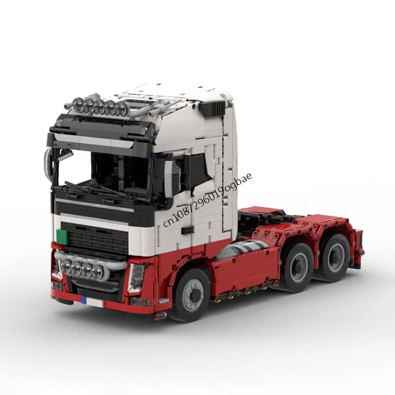 

NEW 2866Pcs Engineering Container Fh16 6X4 Heavy Duty Truck Trailer Tower Head Technology Diy Creative Ideas Kid Toys Gift Block