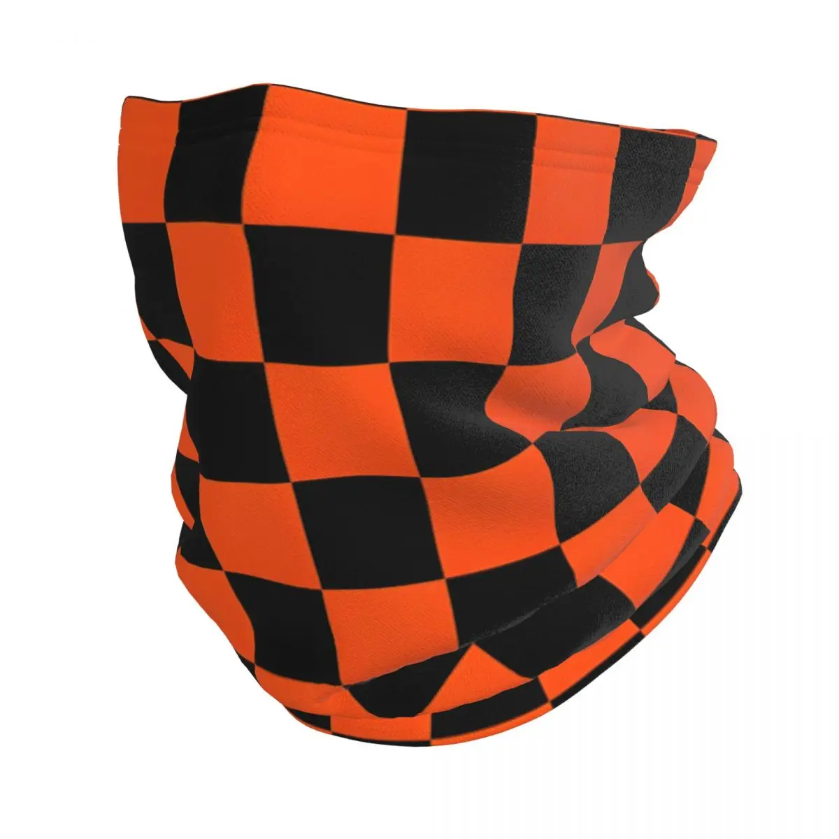 Orange And Black Bandana Neck Gaiter Windproof Face Mask Scarf Cover Women Men Headwear