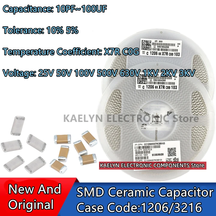 

2K~4KPCS 1206 100PF 10PF 120PF 12PF 150PF 100NF 15PF 1.2NF 47UF 4.7UF 220UF 2.2UF 1UF 27NF 25 50V 100V 1KV 2KV X5R X7R C0G 5-10%