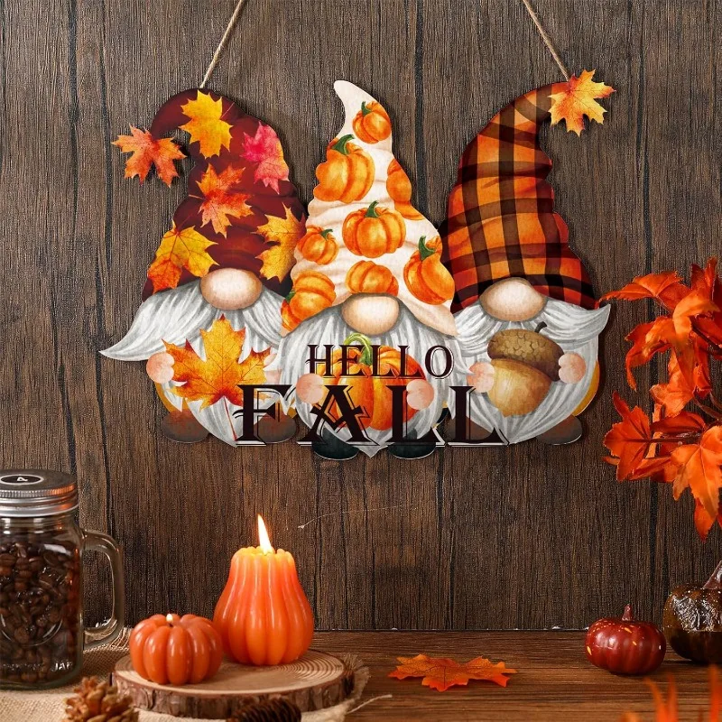 ป้ายประตูต้อนรับคําพังเพยวันขอบคุณพระเจ้า - พวงหรีดไม้ชนบทงานฝีมือพร้อมฟักทองและเชือกสําหรับตกแต่งผนังบ้านไร่ในฤดูใบไม้ร่วง