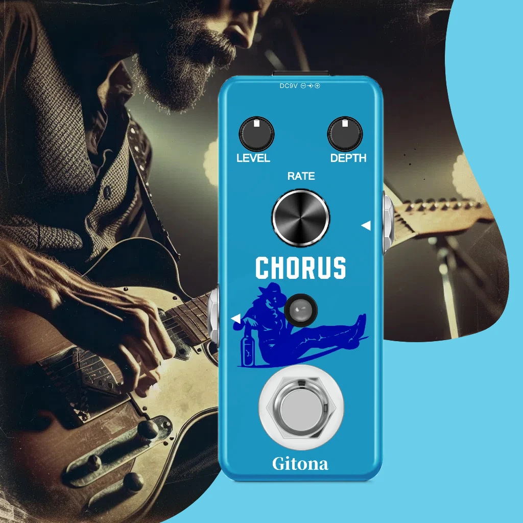 

Gitona Guitar Pedal Chorus Effect Analog Pure Ensemble Chorus BBD Circuit Jazz Effector For Electric Guitar Bass Pedalboard