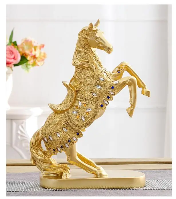 

TOP COOL HOME Shop lobby decoration Business Money Drawing Good luck Propitious Success HORSE FENG SHUI art Statue
