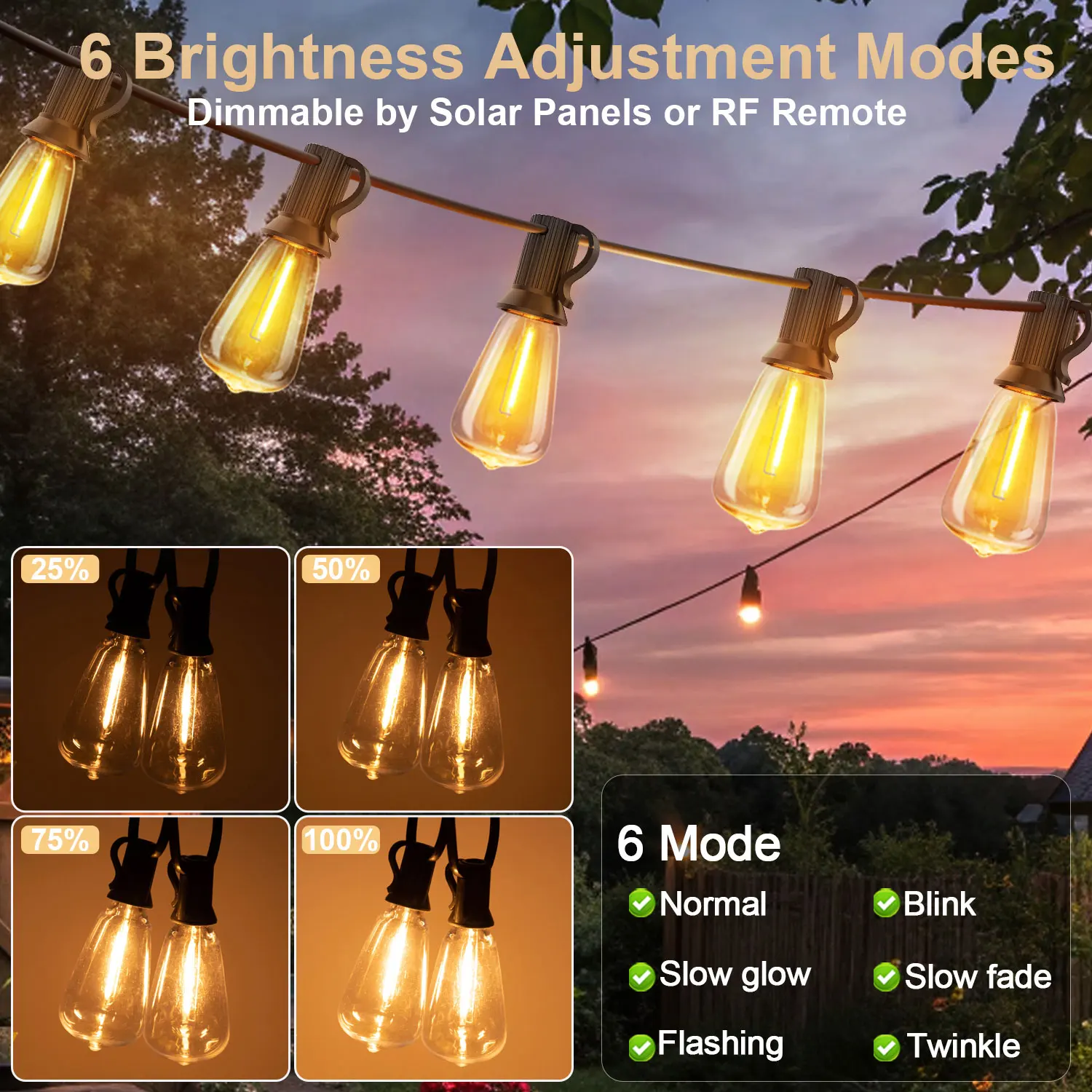 LED ST38 Solar String Light 12V 1W Waterdichte String Fairy Lights Onbreekbaar voor Garden Party Solar Lights Outdoor Decoratief