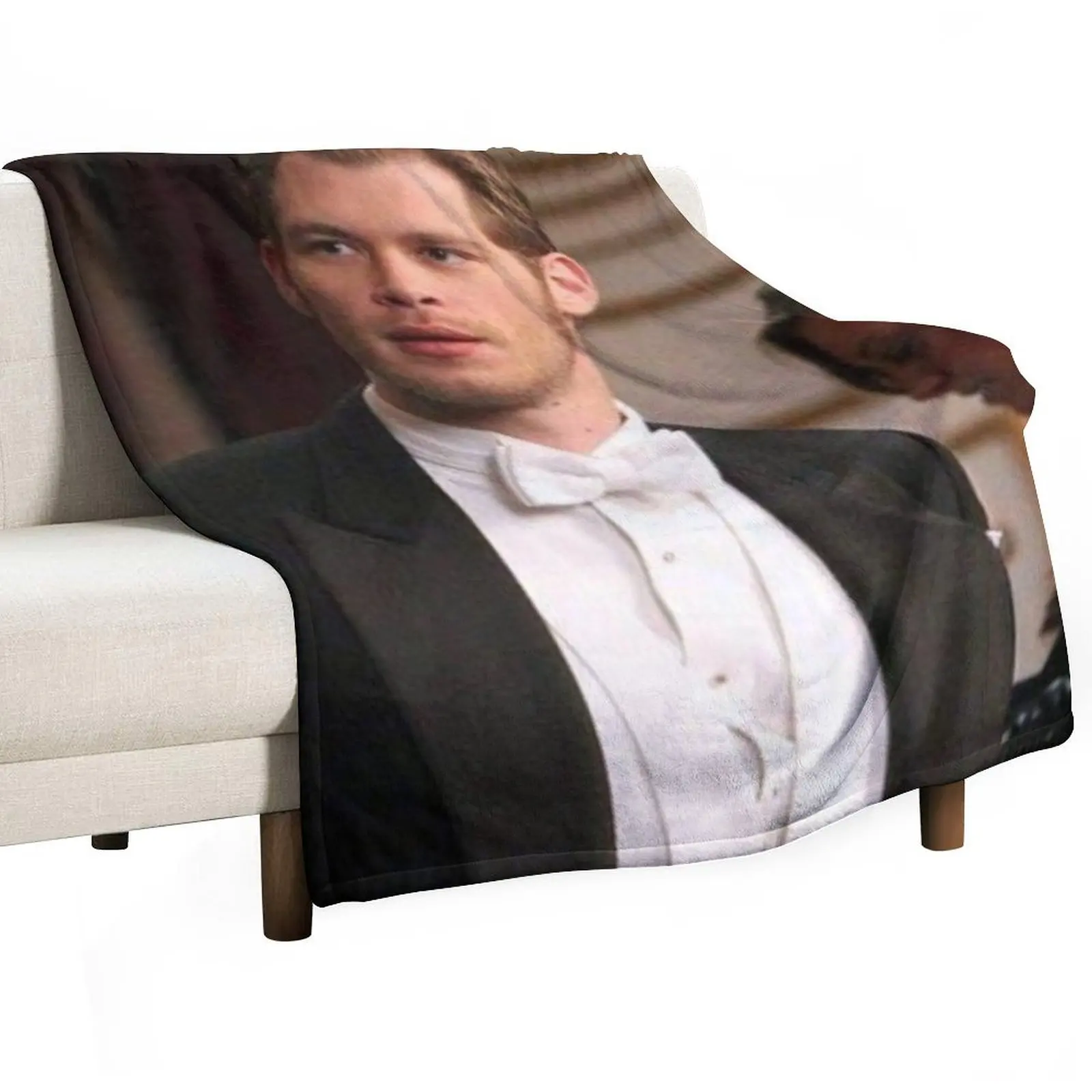 

Klaus Mikaelson Throw Blanket warm for winter Winter beds Luxury Designer Travel Blankets