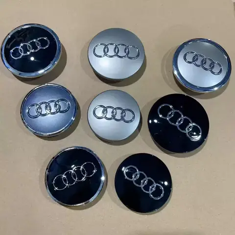 4PCS 자동차 휠 허브 센터 커버 배지 개조 액세서리 (아우디 TT A3 A4 A5 A6 A7 A8 S4 S6 A1 A2 Q2 Q3 용)