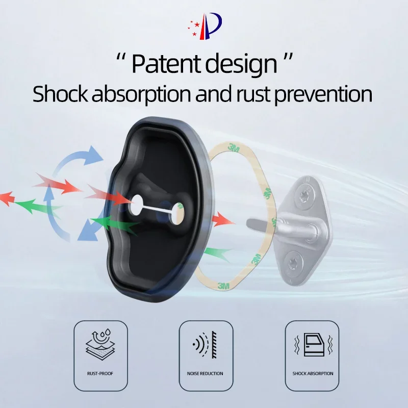 Door Lock Cover Applicable To New Model3, Silicone Rust-proof Mute Protector, Shock Absorption