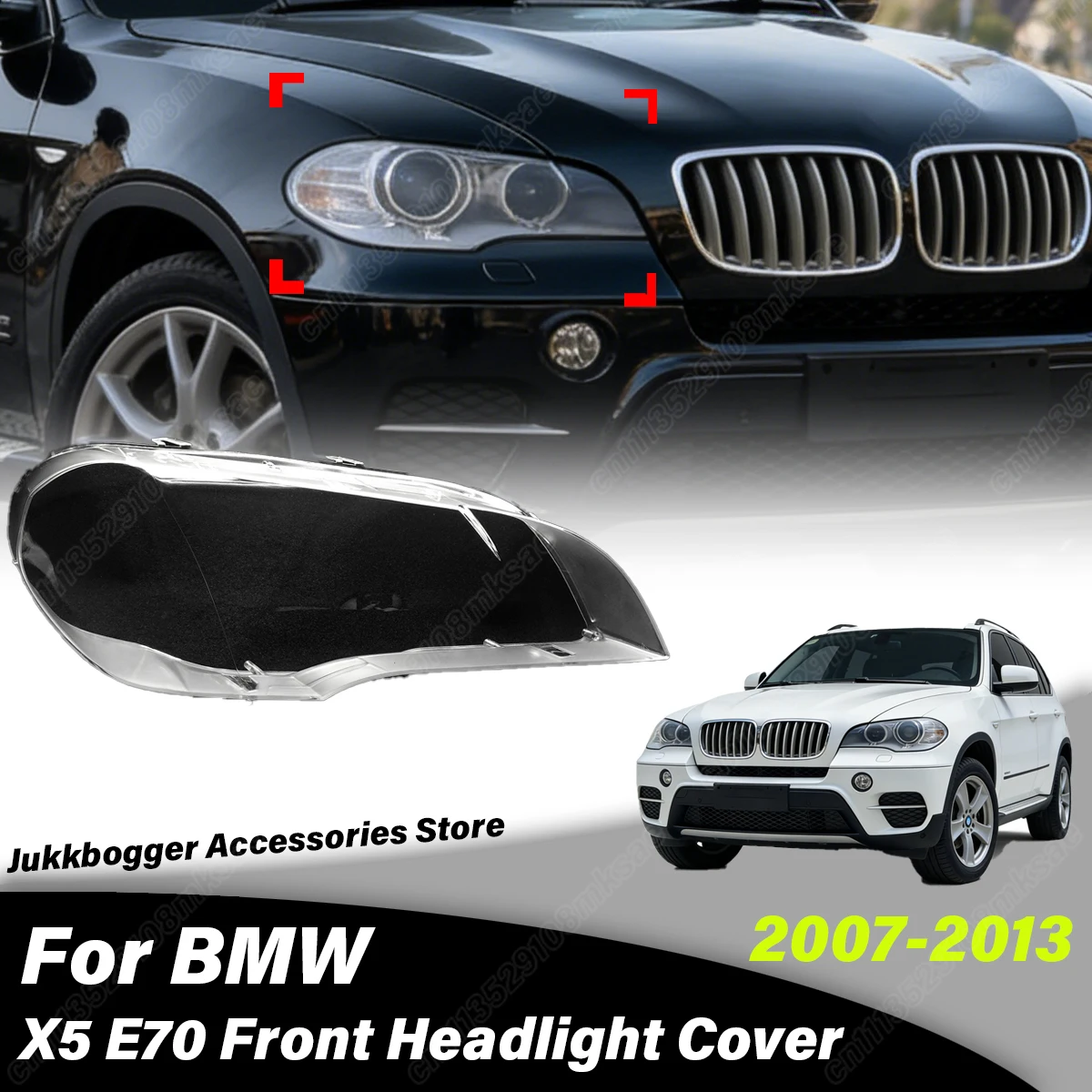 

Для BMW X5 E70 2007-2013: Защитная накладка на передние фары, модификация, декоративный обвес