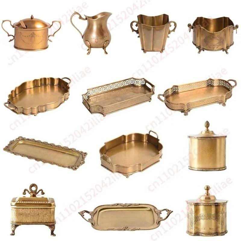 American Brass Restaurant Decorations Red Wine Champagne Ice Bucket Vintage Flower Bucket Vase Flower Ware