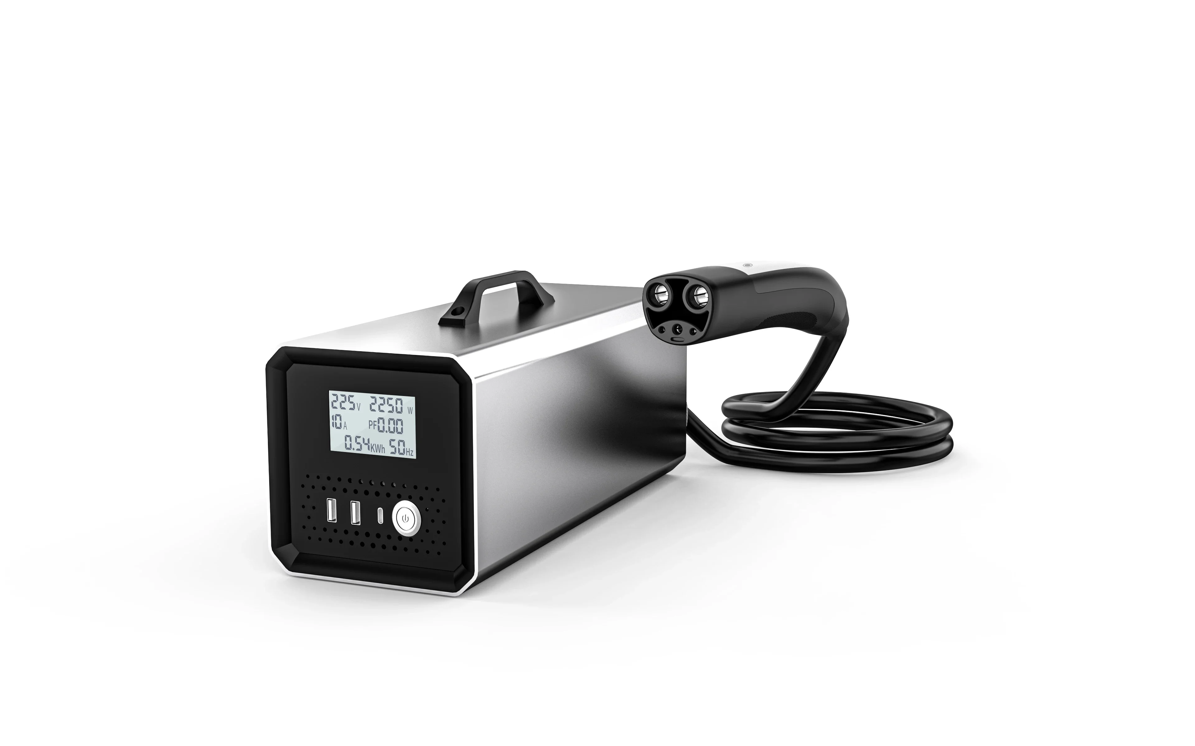 家庭用車両CCS2 5kw V2LポータブルEV充電ステーション テスラ モデル3 X Y用 欧州ソケットV2L放電器付き