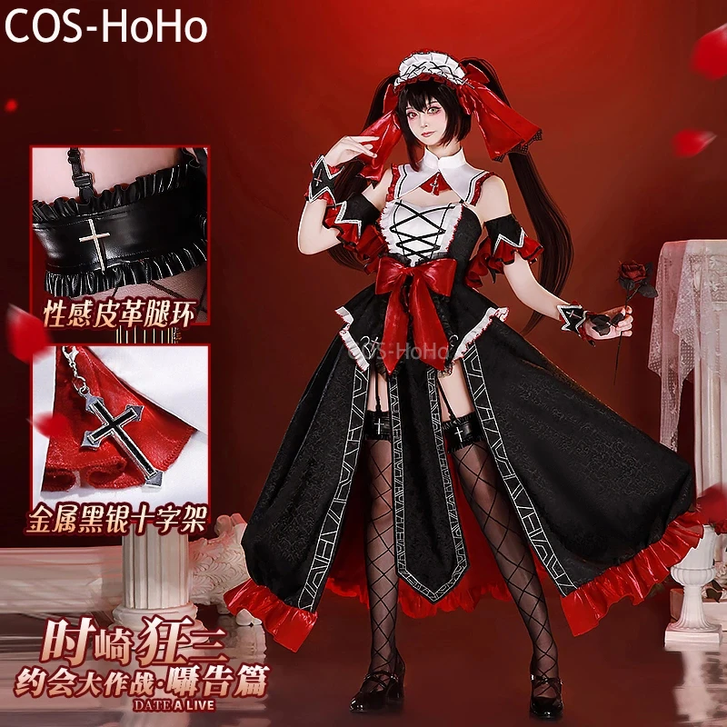 

COS-HoHo Anime Date A Live Tokisaki Kurum Gorgeous Sexy Dress Uniform Cosplay Costume Halloween Party Role Play Outfit Women