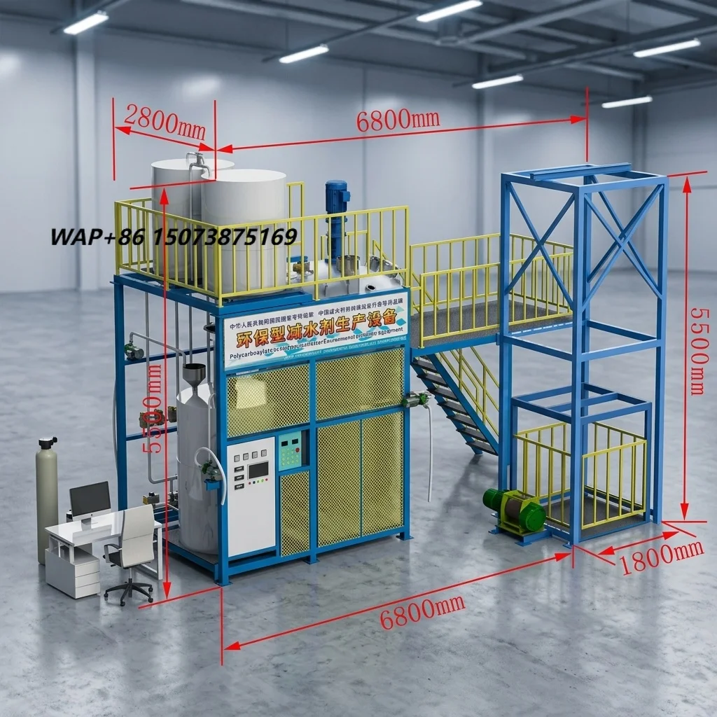 PCE Makin Machine Automatic Drum Mixer for Polycarboxylate Superplasticizer High Capacity Powder Processing Equipment