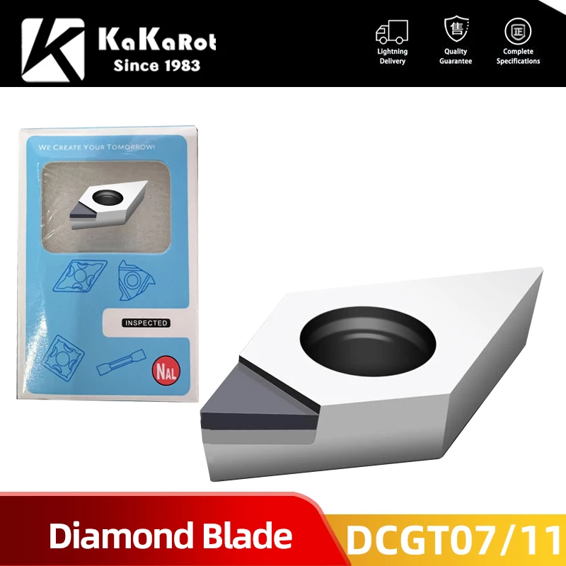 

KaKarot DCGT070202 DCGT11T302 Diamond Insert DCGT 070204 11T304 PCD Aluminum Alloy End Mill Tool CNC Carbide CBN Turning Lathe