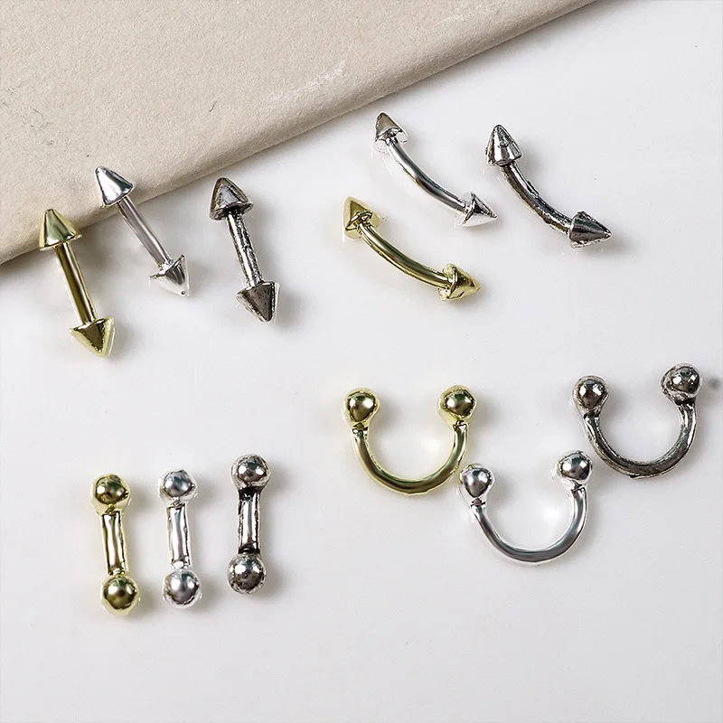 Anelli per unghie punk gotici da 50 pezzi - Gioielli per unghie in lega tagliente per manicure chic