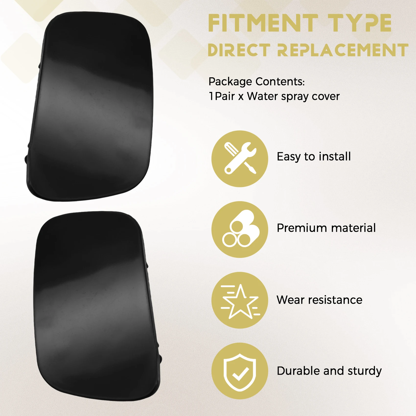 

#79O Automotive Parts & Accessories,Front Bumper Headlight Headlamp Washer Nozzle Jet Cover For Volvo,Black