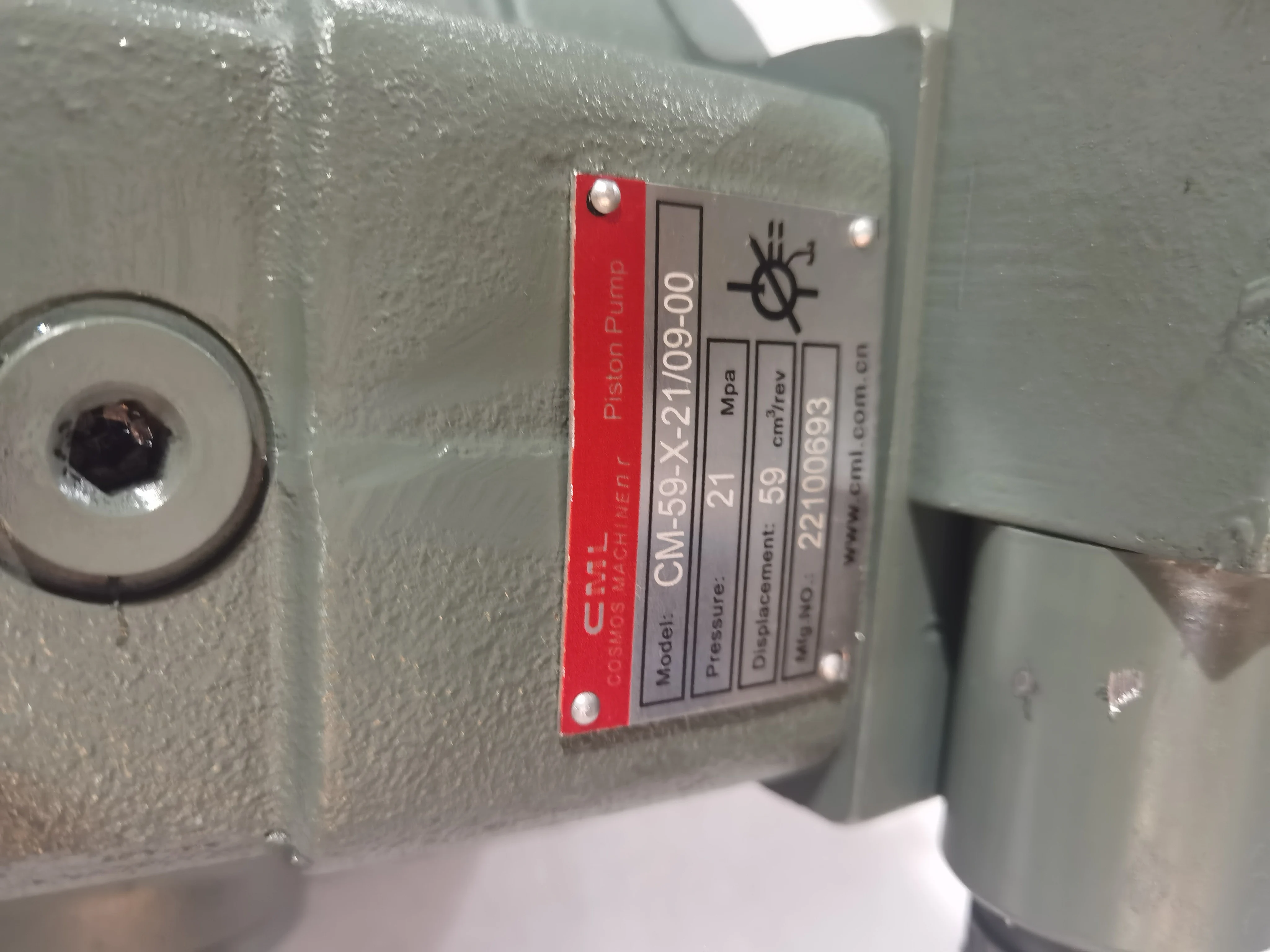 CM-91-0-21/11-00 CM-91-S-21/11-00 CML مضخة المكبس الهيدروليكي CM38 CM59 CM91 آلة قولبة الحقن مضخة زيت الضغط العالي