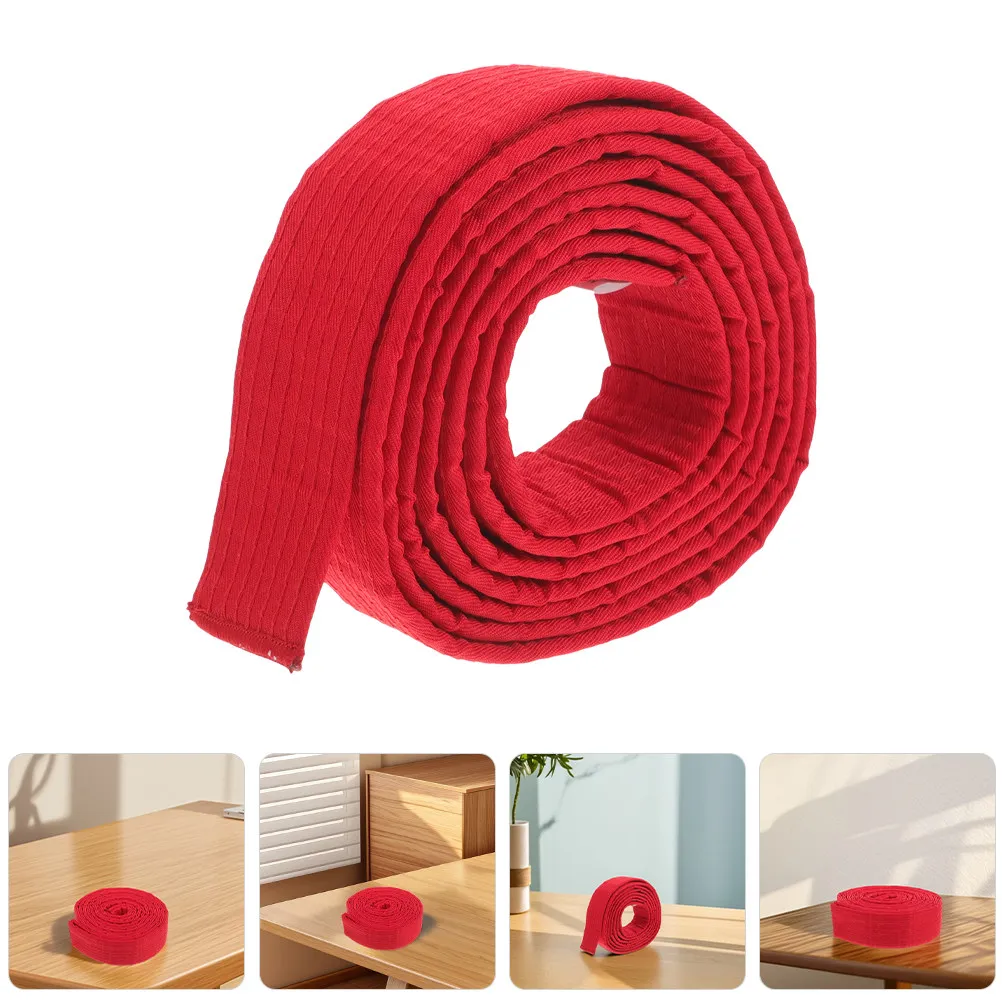 

1 Pair Taekwondo Belt For Adults Kids Durable Cotton Martial Arts Training Gear Red Colored Ranking Belt For Practice