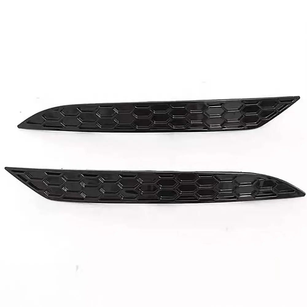 2PCS Gloss Black Rear Bumper Reflector Insert Set Honeycomb For Volkswagen Golf 7.5 GTI R GTD GTE 2017-2020 Car Accessories ﻿