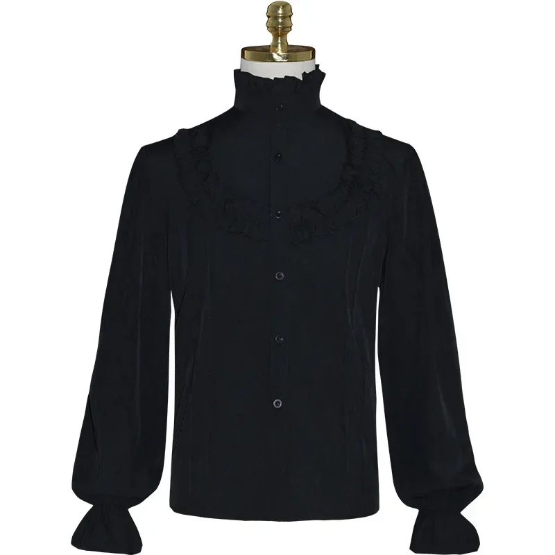 

New American Medieval Men's Pleated Pirate Shirt Victoria Top