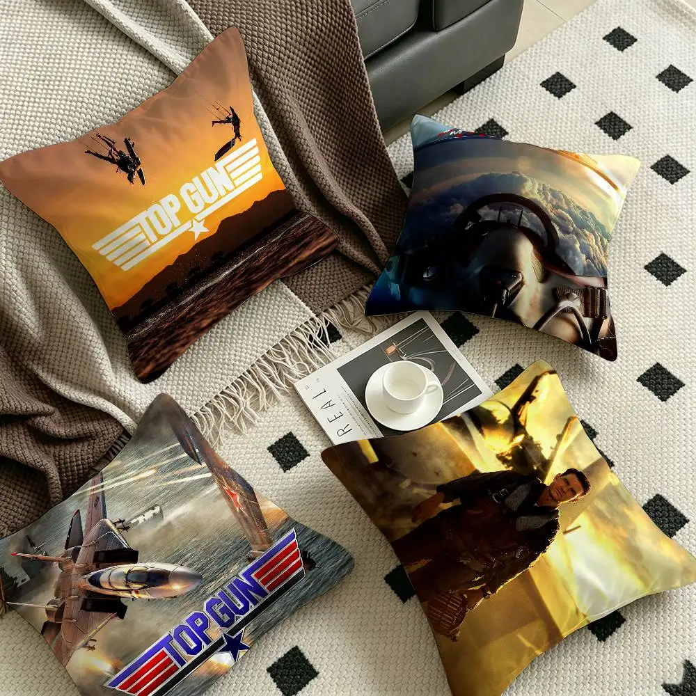 Action Movie Top Gun M-MaverickS Cushion Cover Inches Farmhouse Decor Home Throw Pillow Covers For Couch Decorations