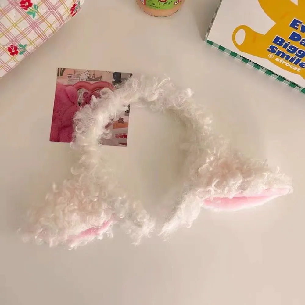 أزياء المضادة للانزلاق لامب الأذن عقال الحلو إكسسوارات الشعر طوق الشعر لطيف الكرتون هيرباند غسل الوجه الاستخدام #2