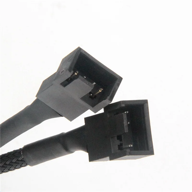 B66C 3 Stuks PWM Fan Splitter Kabel 2Way 4Pin Y Mouwen Verlengkabel 1To2 Converter voor PC Moederbord, Computer CPU Fan