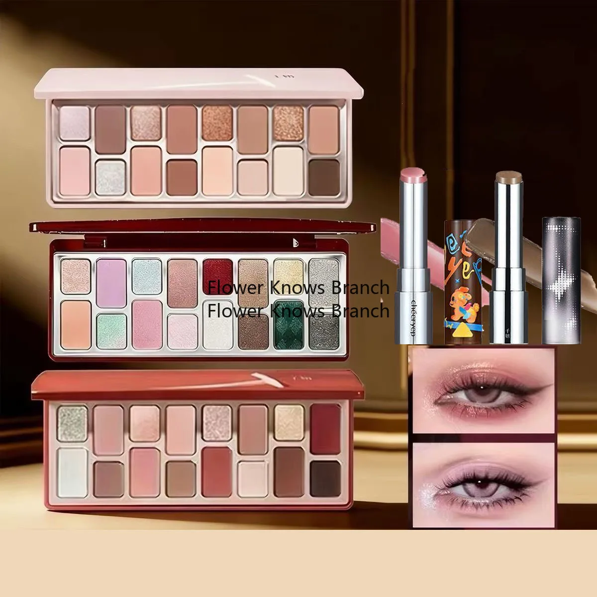 CHEERYEP Makeup Set Eyeshadow Palette Matte,Shimmer & Satin Finishes Natural Daily Wear,Multi-Color Face Palette,Lip Stick Set