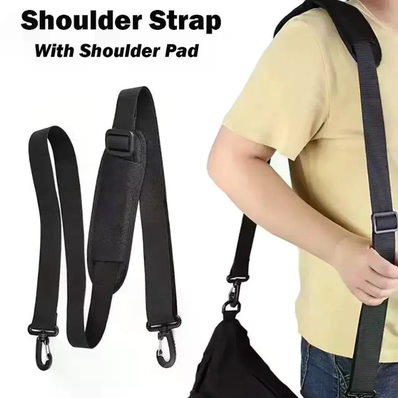 1PCS Durable Detachable Nylon Bag Shoulder Belt Adjustable Shoulder Strap Simple Solid Color Replacement Belt With Shoulder Pad