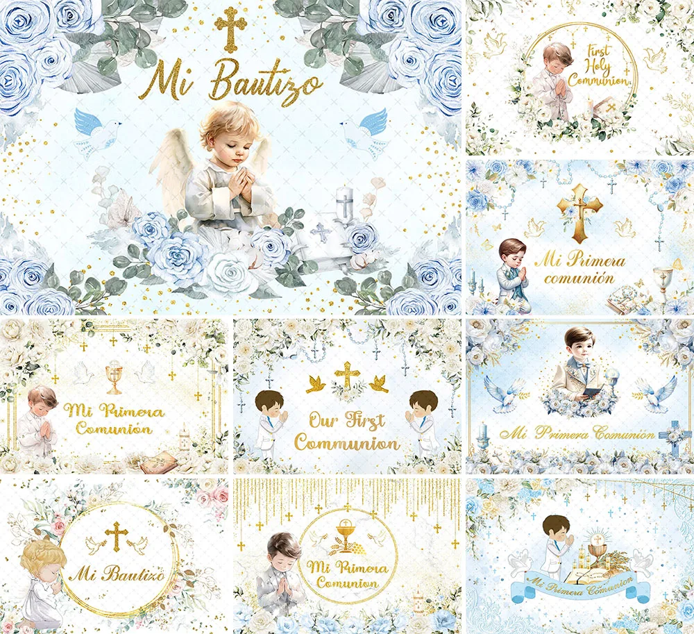 

Фон для фотосъемки Mehofond, первое причастие, крещение, благослови Бог, маленький мальчик, день рождения, портретный декор, фон для фотостудии