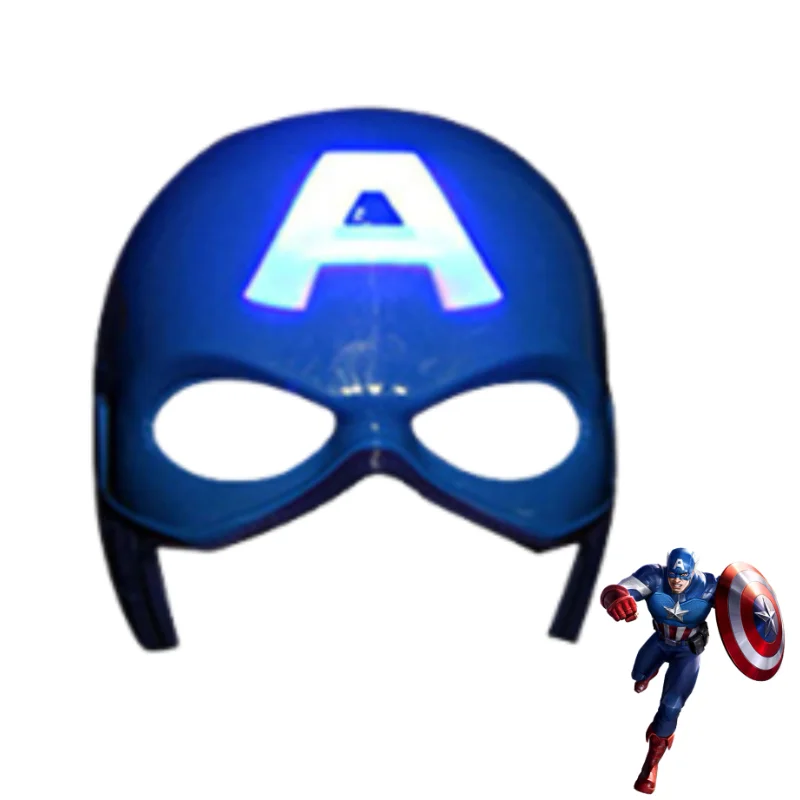 Iron Man Spider Man Hulk America Mask - Avengers super-héros LED illuminent les accessoires lumineux pour cosplay, fête et filles garçons jouet cadeau