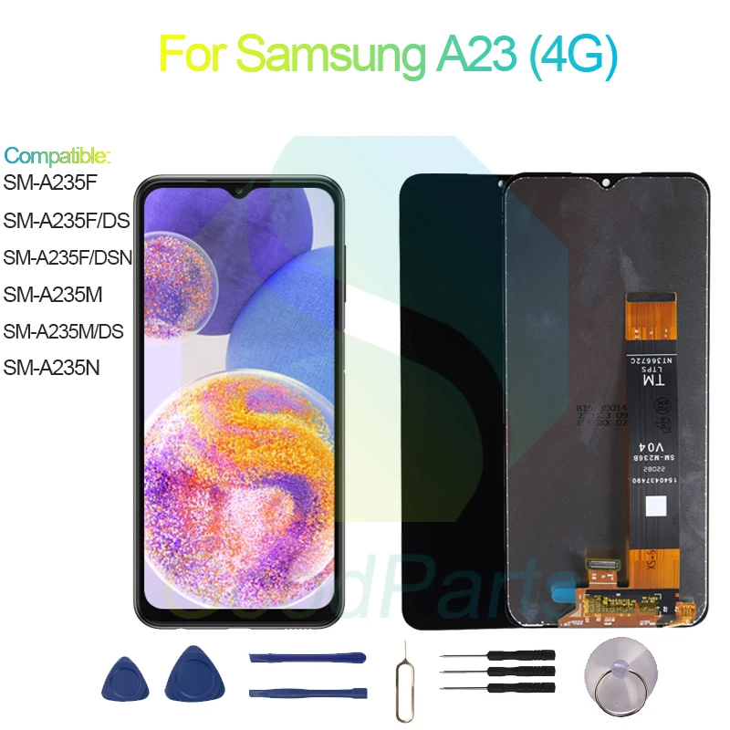 

ЖК-дисплей для Samsung A23 4G, экран 6,6 дюйма SM-A235F/M/DS/DSN/N A23 4G, сменный сенсорный дигитайзер в сборе