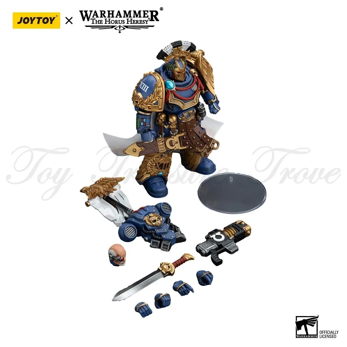 [W magazynie] JOYTOY Warhammer 30k 1/18 figurki Ultramarines Legion Praetor z mieczem mocy i figurkami Volkite Serpenta