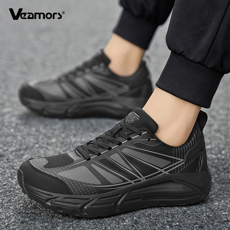 

VEAMORS Wide Toe Running Sneakers Training Shoes Men's Running Sports Shoes Breathable Fitness Tennis Trainers Big Size36-47