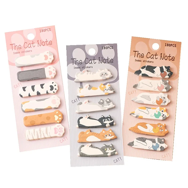 1 Set Stationery DIY Leisure Cat Series Cute Paper Memo Pad Sticker Post Sticky Notes Notepad School Office Supplies Gift