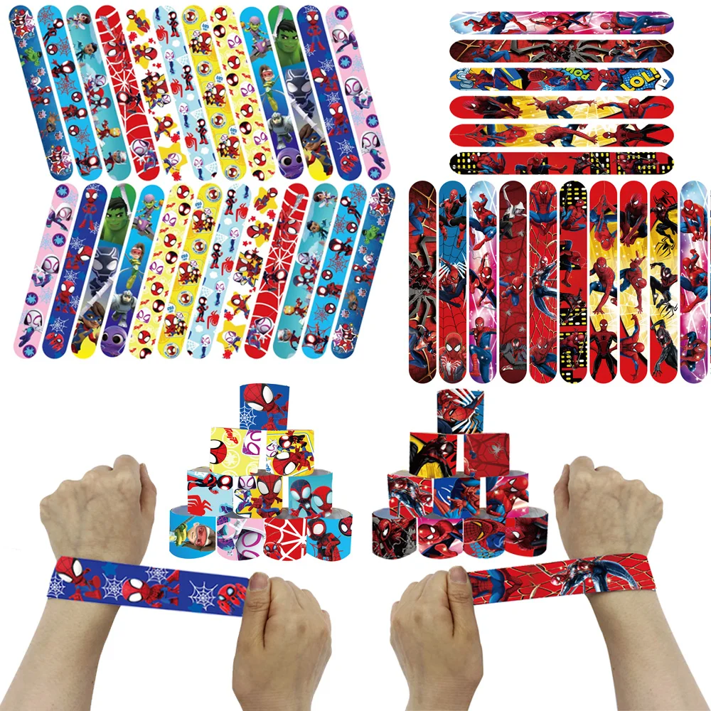 

10/30 Pieces Spider-Man and His Amazing Friends Snap Bracelet Party Accessories Toys For children's parties Child Birthday Gifts