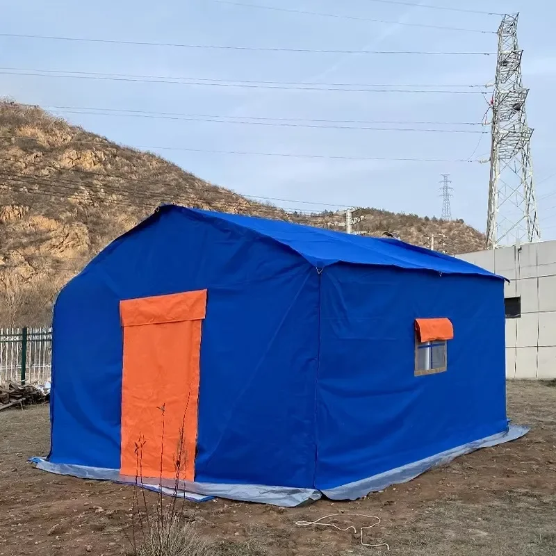 Wholesale Factory Customize Emergency Shelter Tent 4mx4m Morocco Waterproof Disaster Relief Waterproof Canvas Tent