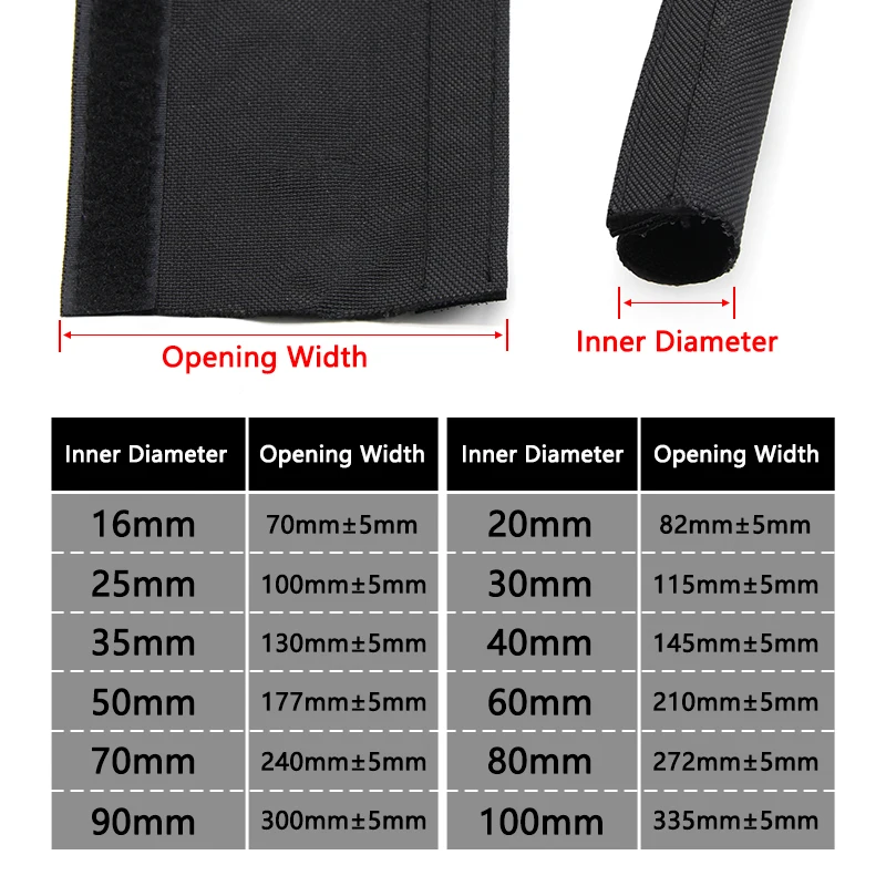 Reusable Self-adhesive PET Cable Sleeve 16mm - 100mm PVC Waterproof Velcro Harness Sheath Management Line Wrap Protect Organizer