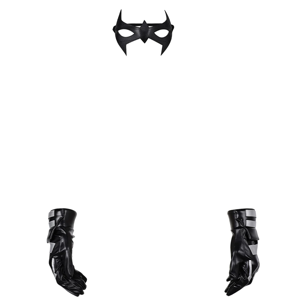 Adult Arkham Cosplsy Knight Gloves Eyemasks  Movie Nightwing Roleplay Blindfold Halloween Carnival Party Costume Accessories