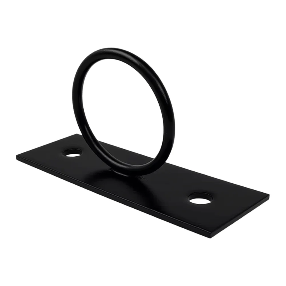 4pcs Black Iron Rope Fastener Wall Mount Hook Heavy Ring Bracket For Fence Ceiling Decor Organization